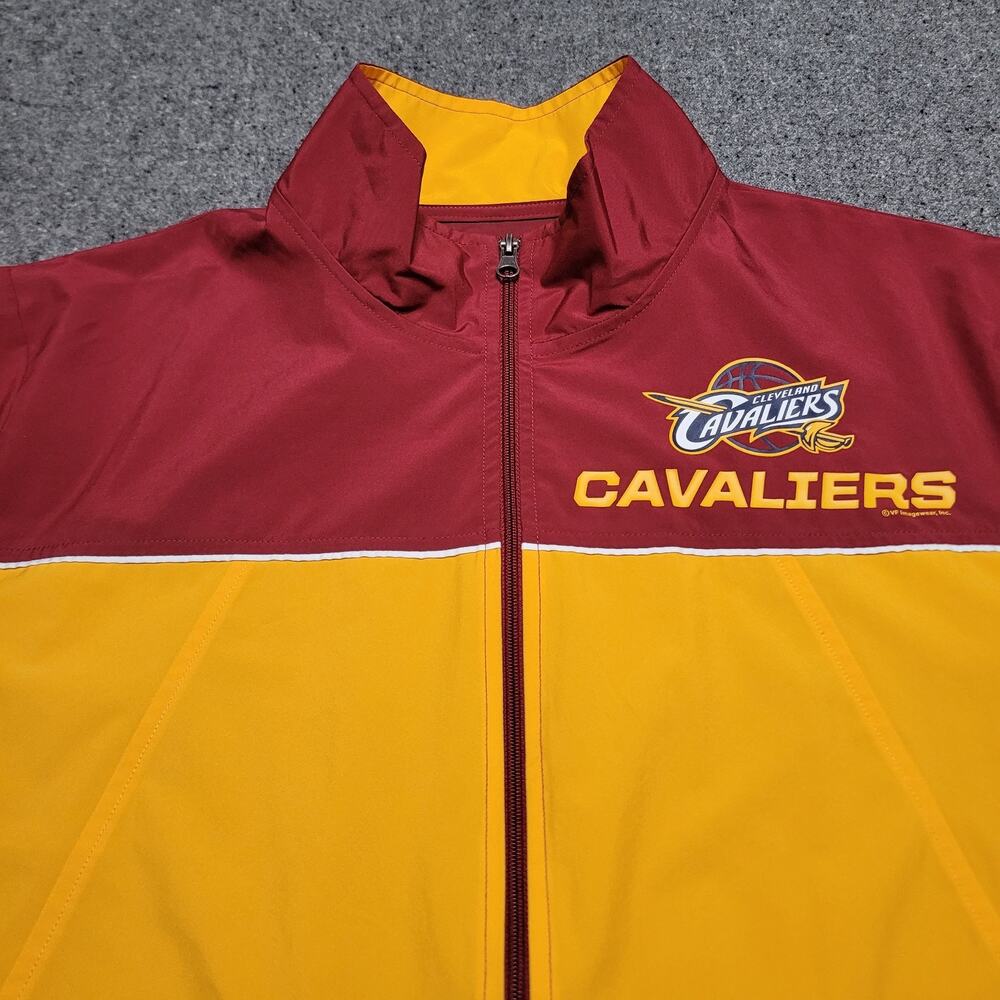 Cleveland Cavaliers Jacket Mens Large NBA Windbreaker Zip Lightweight Mock Neck